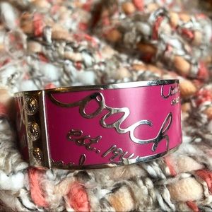 Pink & Silver Coach Bangle